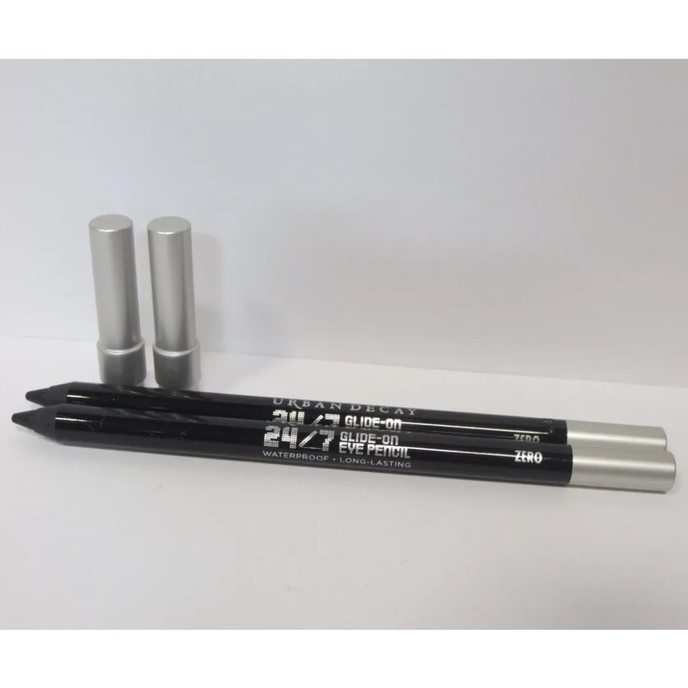 2X URBAN DECAY 24/7 GLIDE-ON EYE PENCIL WATERPROOF ZERO 0.04 OZ.